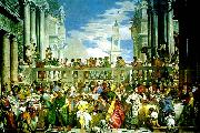 Paolo  Veronese marriage fest at cana oil painting on canvas